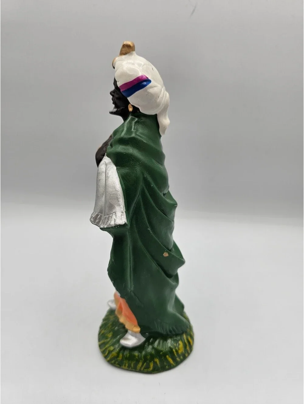 Vintage 1960s Paper Mache Christmas Nativity Figure Wiseman Depose Fontanini